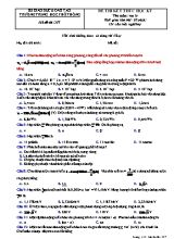 Đề thi kết thúc học kỳ môn Vật lý Lớp 12 - Mã đề 357